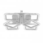 Люстра с ПДУ 10018/6WT LED 108Вт 3000-6000К диммер белый 42х42 см