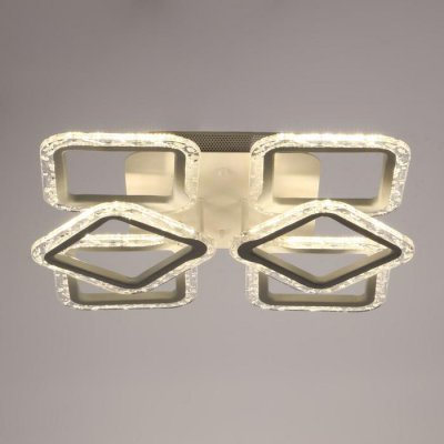 Люстра с ПДУ 10018/6WT LED 108Вт 3000-6000К диммер белый 42х42 см