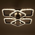 Люстра с ПДУ 10018/6BK LED 108Вт 3000-6000К диммер черный 42х42 см