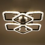 Люстра с ПДУ 10018/6BK LED 108Вт 3000-6000К диммер черный 42х42 см