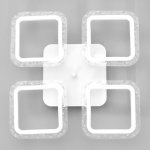 Люстра с ПДУ 10018/4WT LED 72Вт 3000-6000К диммер белый 38х38 см