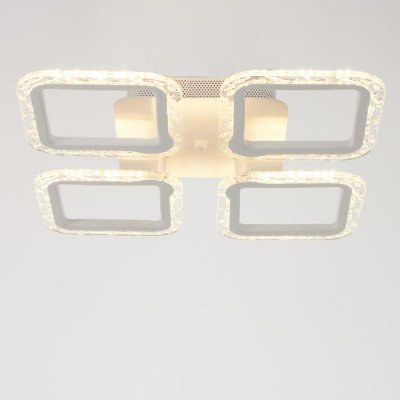 Люстра с ПДУ 10018/4WT LED 72Вт 3000-6000К диммер белый 38х38 см Люстра с ПДУ 10018/4WT LED 72Вт 3000-6000К диммер белый 38х38 см