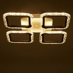 Люстра с ПДУ 10018/4WT LED 72Вт 3000-6000К диммер белый 38х38 см