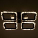 Люстра с ПДУ 10018/4BK LED 72Вт 3000-6000К диммер черный 38х38 см