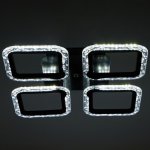 Люстра с ПДУ 10018/4BK LED 72Вт 3000-6000К диммер черный 38х38 см