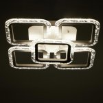 Люстра с ПДУ 10018/5WT LED 90Вт 3000-6000К диммер белый 38х38 см