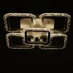 Люстра с ПДУ 10018/5WT LED 90Вт 3000-6000К диммер белый 38х38 см