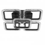 Люстра с ПДУ 10018/5BK LED 90Вт 3000-6000К диммер черный 38х38 см