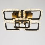 Люстра с ПДУ 10018/5BK LED 90Вт 3000-6000К диммер черный 38х38 см