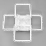 Люстра с ПДУ 10019/4WT LED 120Вт 3000-6000К диммер белый 58х58 см