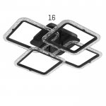 Люстра с ПДУ 10019/4BK LED 120Вт 3000-6000К диммер черный 58х58 см