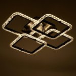 Люстра с ПДУ 10019/4BK LED 120Вт 3000-6000К диммер черный 58х58 см