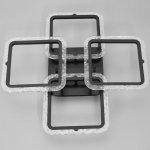 Люстра с ПДУ 10019/4BK LED 120Вт 3000-6000К диммер черный 58х58 см