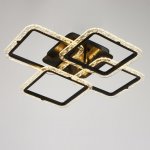 Люстра с ПДУ 10019/4BK LED 120Вт 3000-6000К диммер черный 58х58 см