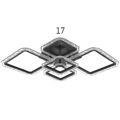 Люстра с ПДУ 10020/5BK LED 114Вт 3000-6000К диммер черный 71х50 см