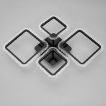 Люстра с ПДУ 10020/4BK LED 96Вт 3000-6000К диммер черный 71х50 см