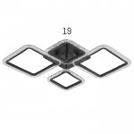 Люстра с ПДУ 10020/4BK LED 96Вт 3000-6000К диммер черный 71х50 см