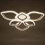 Люстра с ПДУ 10021/6WT LED 145Вт 3000-6000К диммер белый 61х61 см