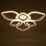 Люстра с ПДУ 10021/6WT LED 145Вт 3000-6000К диммер белый 61х61 см