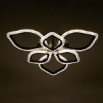 Люстра с ПДУ 10021/6BK LED 145Вт 3000-6000К диммер черный 61х61 см