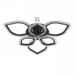 Люстра с ПДУ 10021/6BK LED 145Вт 3000-6000К диммер черный 61х61 см