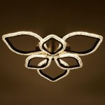 Люстра с ПДУ 10021/6BK LED 145Вт 3000-6000К диммер черный 61х61 см