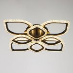 Люстра с ПДУ 10021/8BK LED 152Вт 3000-6000К диммер черный 66х66 см