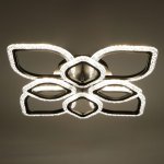 Люстра с ПДУ 10021/8BK LED 152Вт 3000-6000К диммер черный 66х66 см