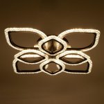 Люстра с ПДУ 10021/8BK LED 152Вт 3000-6000К диммер черный 66х66 см