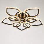 Люстра с ПДУ 10021/10BK LED 190Вт 3000-6000К диммер черный 70х70 см