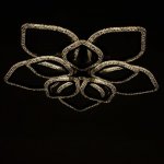 Люстра с ПДУ 10021/10BK LED 190Вт 3000-6000К диммер черный 70х70 см