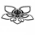 Люстра с ПДУ 10021/10BK LED 190Вт 3000-6000К диммер черный 70х70 см