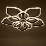 Люстра с ПДУ 10021/10BK LED 190Вт 3000-6000К диммер черный 70х70 см