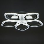 Люстра с ПДУ 10021/5WT LED 76Вт 3000-6000К диммер белый 48х48 см