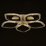 Люстра с ПДУ 10021/5WT LED 76Вт 3000-6000К диммер белый 48х48 см