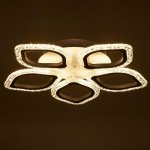 Люстра с ПДУ 10021/5WT LED 76Вт 3000-6000К диммер белый 48х48 см