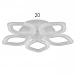 Люстра с ПДУ 10021/5WT LED 76Вт 3000-6000К диммер белый 48х48 см