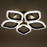 Люстра с ПДУ 10021/5BK LED 76Вт 3000-6000К диммер черный 48х48 см