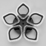 Люстра с ПДУ 10021/5BK LED 76Вт 3000-6000К диммер черный 48х48 см