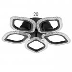 Люстра с ПДУ 10021/5BK LED 76Вт 3000-6000К диммер черный 48х48 см