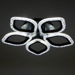 Люстра с ПДУ 10021/5BK LED 76Вт 3000-6000К диммер черный 48х48 см