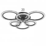 Люстра с ПДУ 10022/6BK LED 120Вт 3000-6000К диммер черный 60х60 см