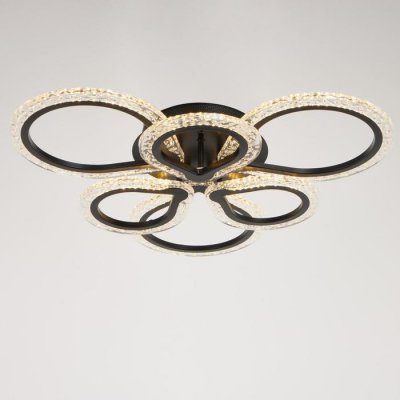 Люстра с ПДУ 10022/6BK LED 120Вт 3000-6000К диммер черный 60х60 см Люстра с ПДУ 10022/6BK LED 120Вт 3000-6000К диммер черный 60х60 см