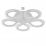 Люстра с ПДУ 10022/5WT LED 80Вт 3000-6000К диммер белый 52х52 см