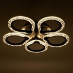 Люстра с ПДУ 10022/5BK LED 80Вт 3000-6000К диммер черный 52х52 см