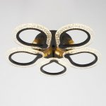 Люстра с ПДУ 10022/5BK LED 80Вт 3000-6000К диммер черный 52х52 см