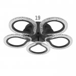 Люстра с ПДУ 10022/5BK LED 80Вт 3000-6000К диммер черный 52х52 см