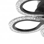 Люстра с ПДУ 10022/5BK LED 80Вт 3000-6000К диммер черный 52х52 см