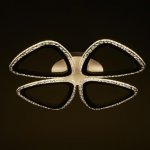 Люстра с ПДУ 10023/4WT LED 104Вт 3000-6000К диммер белый 60х60 см