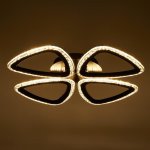 Люстра с ПДУ 10023/4BK LED 104Вт 3000-6000К диммер черный 60х60 см